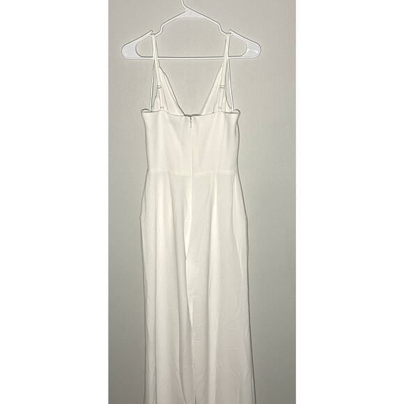 Dress the Population Braxton V-Neck Sleeveless White Wide Leg Jumpsuit XS NEW - Picture 5 of 10